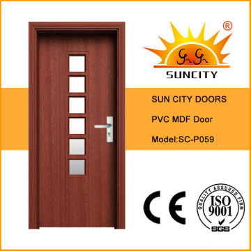 Großverkauf einzelner Glastür-Innen-PVC-Türen (SC-P059)
